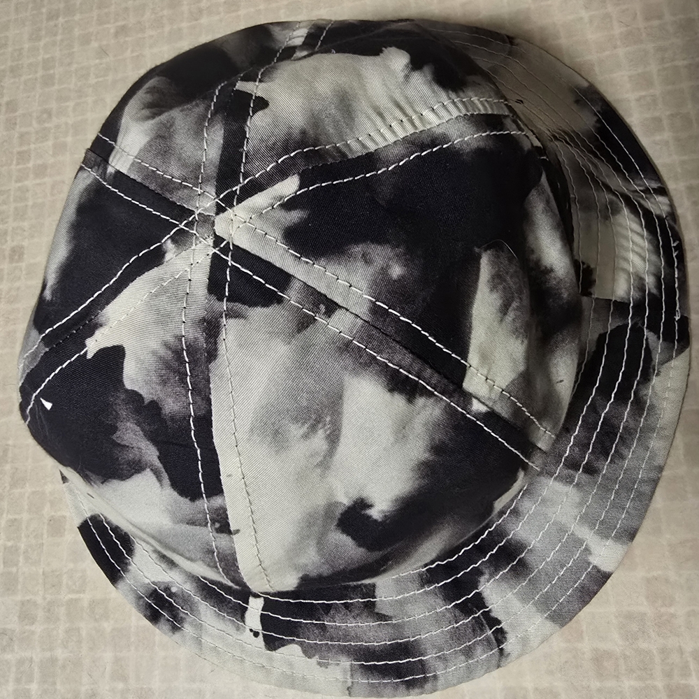 Blackn'White Tye Dye Pattern, Patrick Erville Bucket Hat- Vintage, Unisex